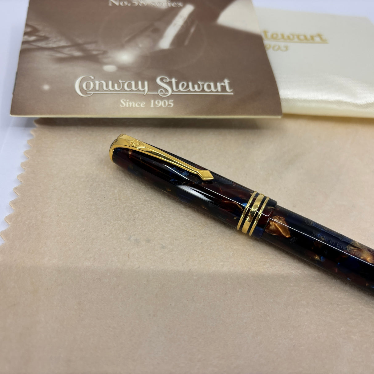 Conway Stewart 58 Blue Aspen Celluloid - Fountain Pen - Made in England circa 2012