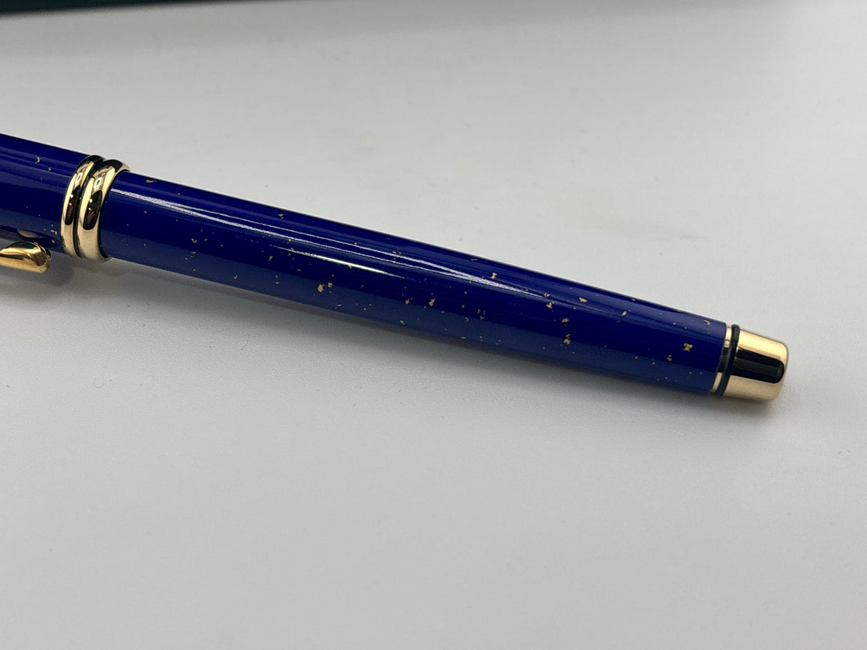 Cross Townsend Blue Lapis Lazuli/ 22K Gold Dust Fountain Pen - Medium 18kt Gold Nib