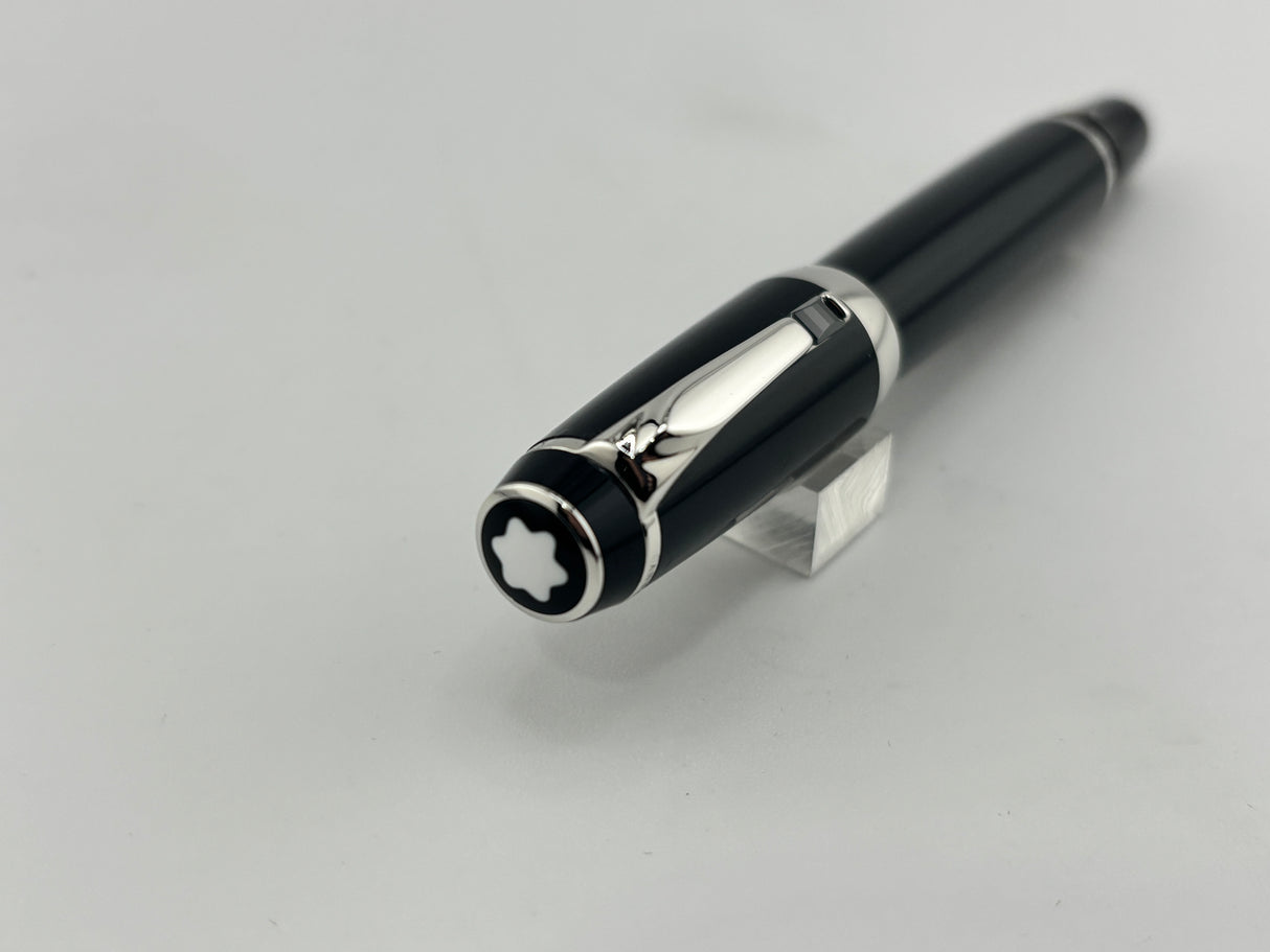 Montblanc Boheme Black Resin Retractable Nib Fountain Pen - Medium 18kt Gold Nib