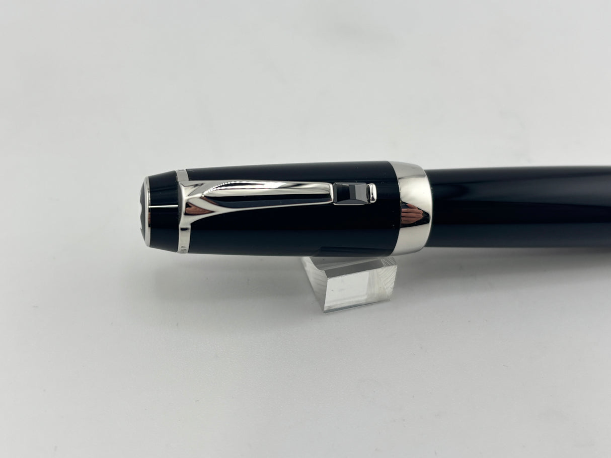 Montblanc Boheme Black Resin Retractable Nib Fountain Pen - Medium 18kt Gold Nib