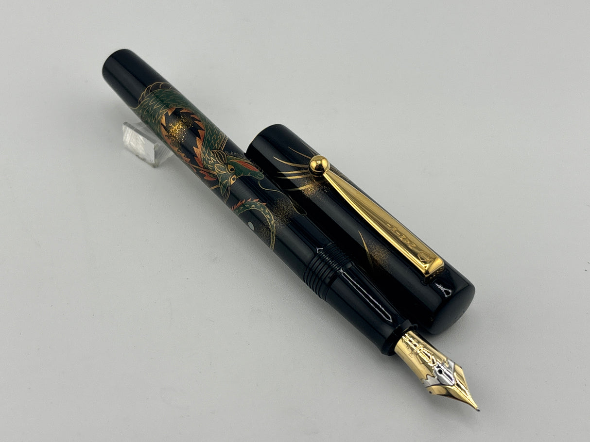 Namiki Maki-e Zodiac Dragon Fountain Pen - Medium 18kt Gold Nib