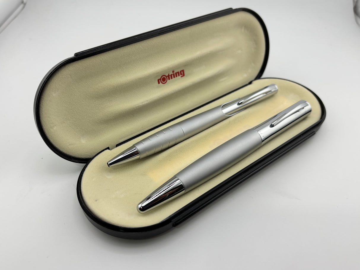Rotring Set Chrome and silver matte APC system - Fountain Pen and Ball Pen