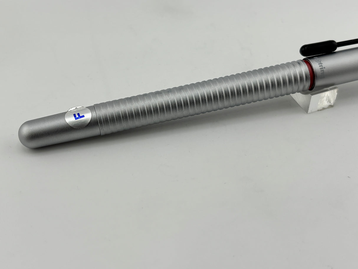 Rotring 900 Fountain Pen Matte Silver Steel nib M 1990's - Fountain Pen