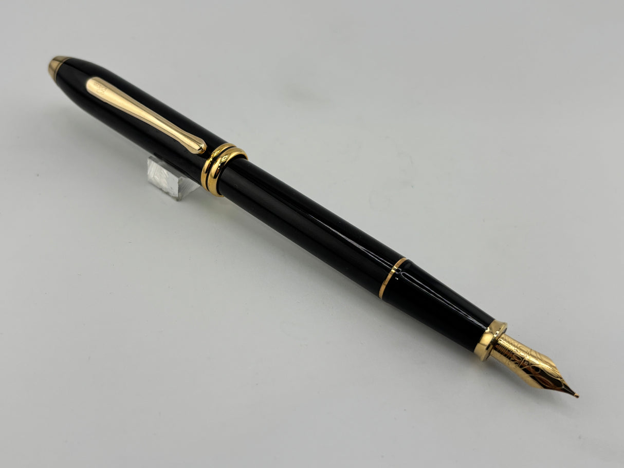 Cross Townsend Black lacquer gold trim circa 2000 - Fountain Pen