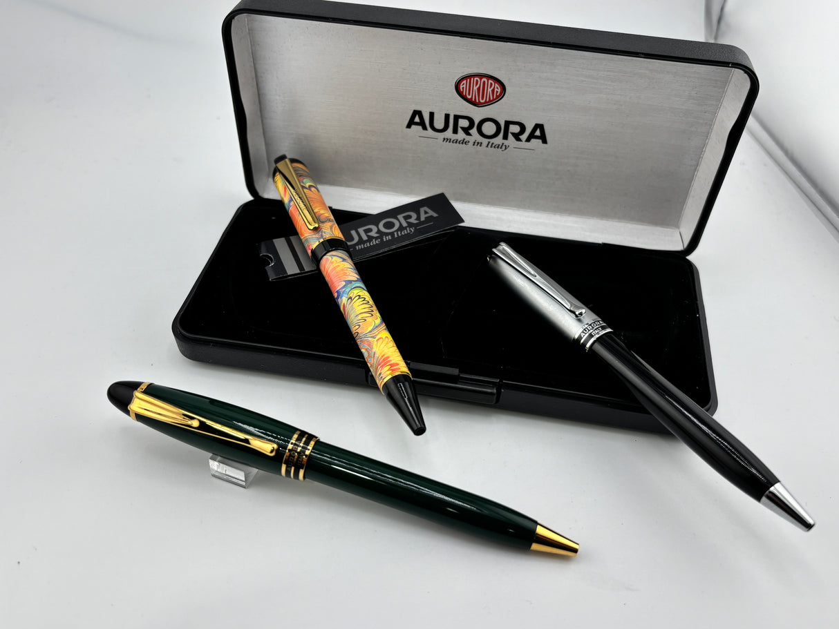 AURORA set of 3 Ball Pens Ipsilon boxed - New condition