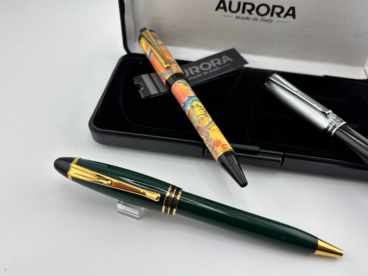 AURORA set of 3 Ball Pens Ipsilon boxed - New condition