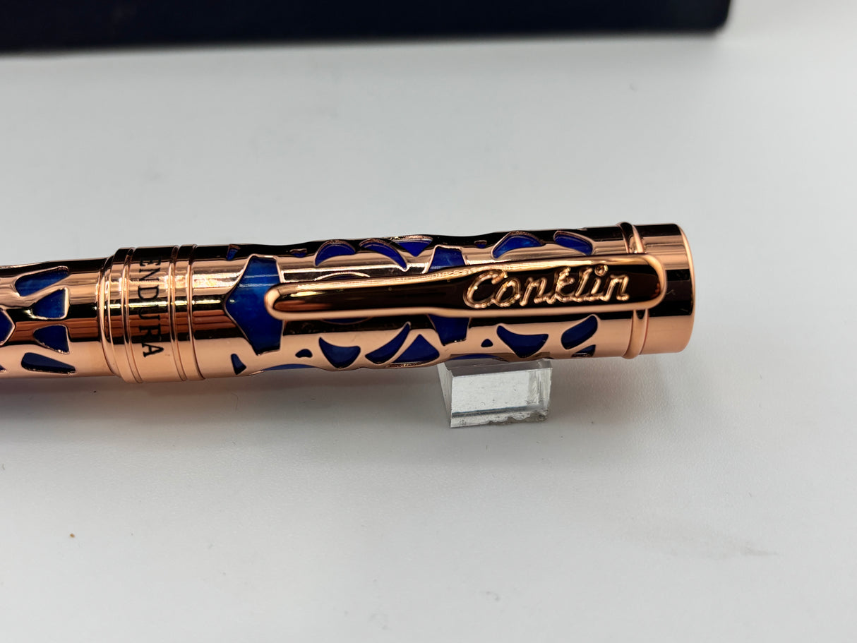 Conklin Endura Deco Crest Blue rose gold - Fountain Pen