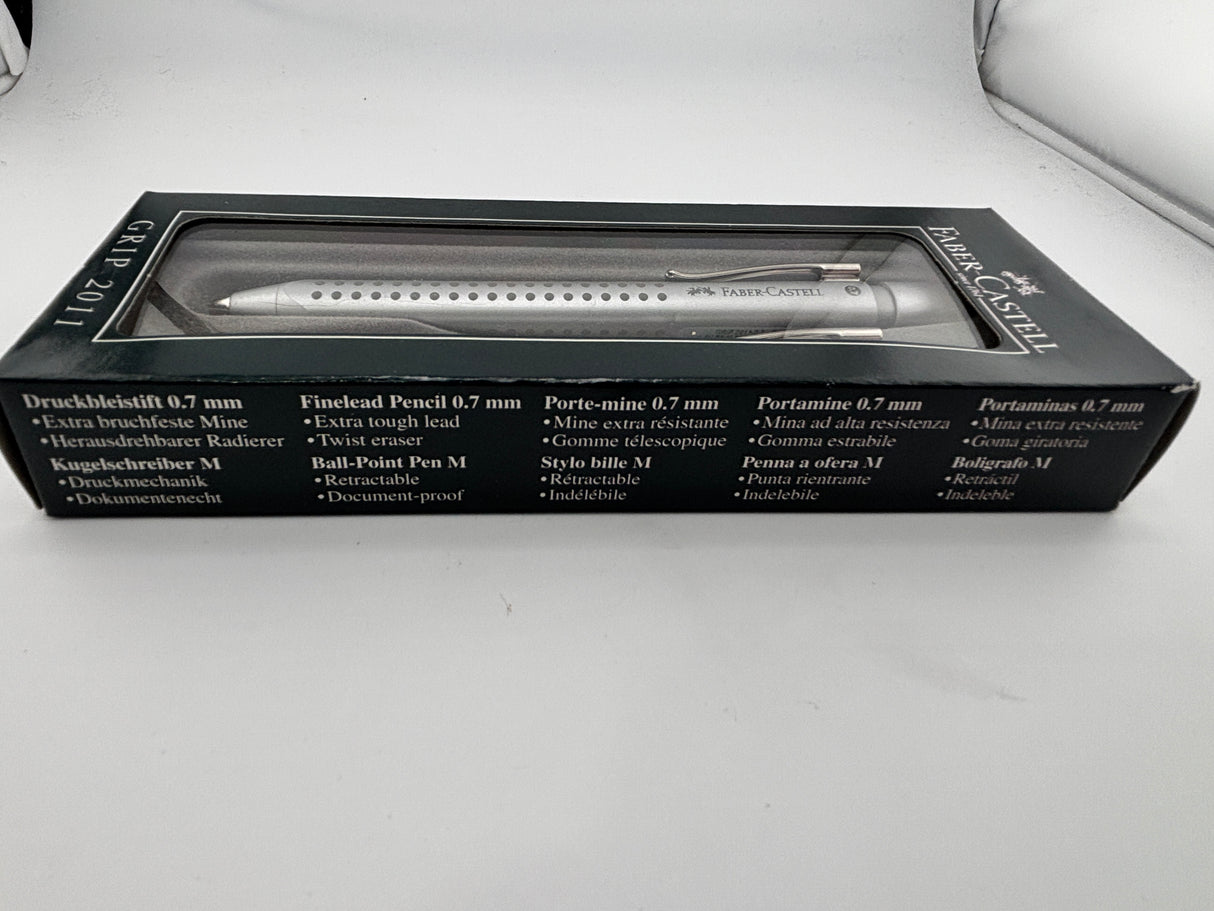 Faber Castell Grip 2011 Set Aluminium - Ball Pen and Mechanical Pencil