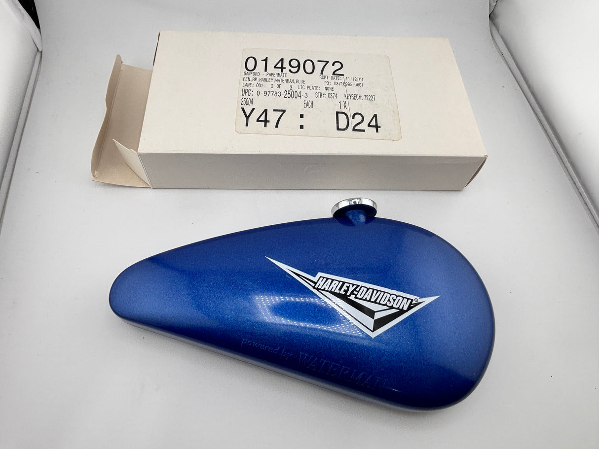 Waterman Harley Davidson Blue cylinder with blue tank box - Ball Pen