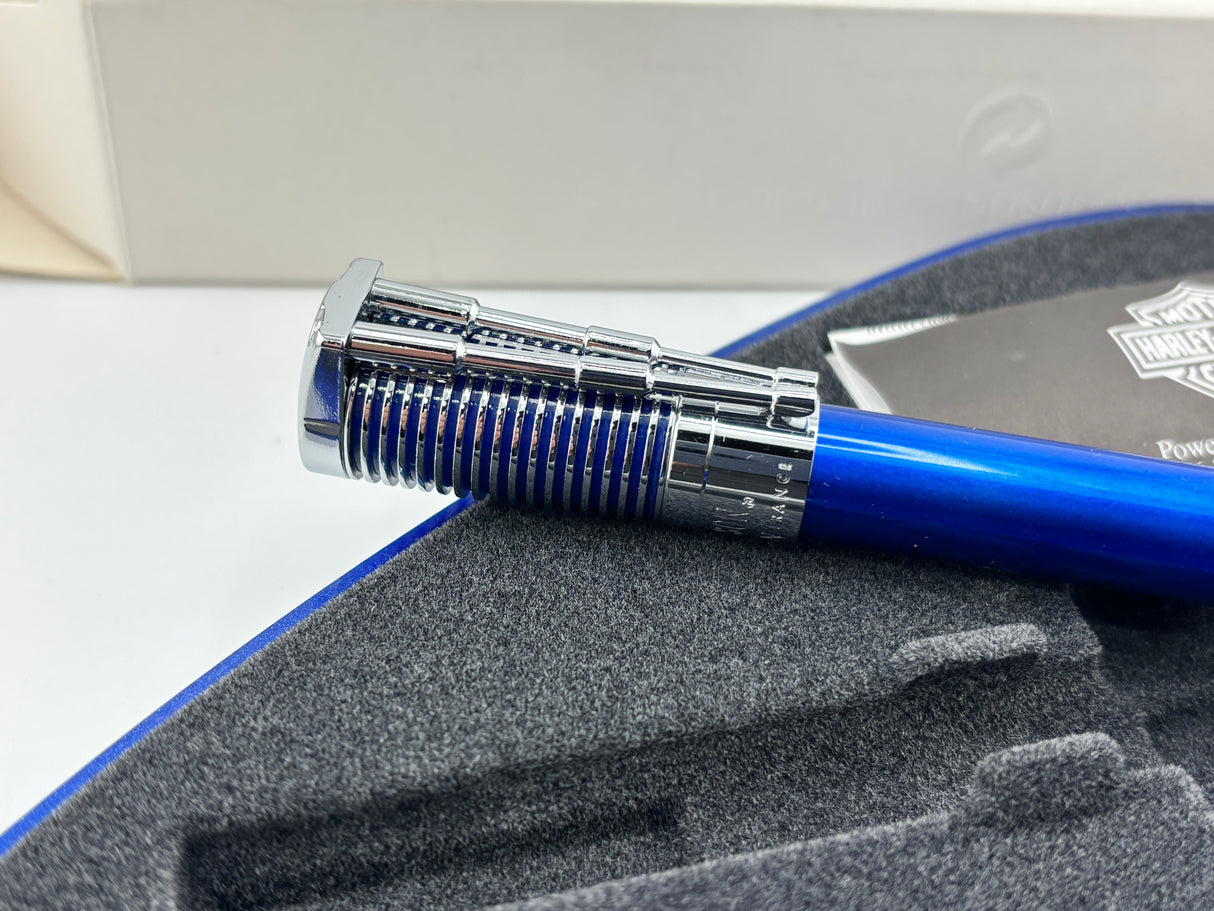 Waterman Harley Davidson Blue cylinder with blue tank box - Ball Pen