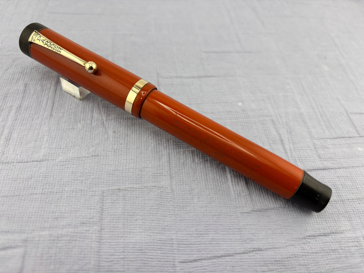 Parker Duoflod Senior Red Hard Rubber Fountain Pen