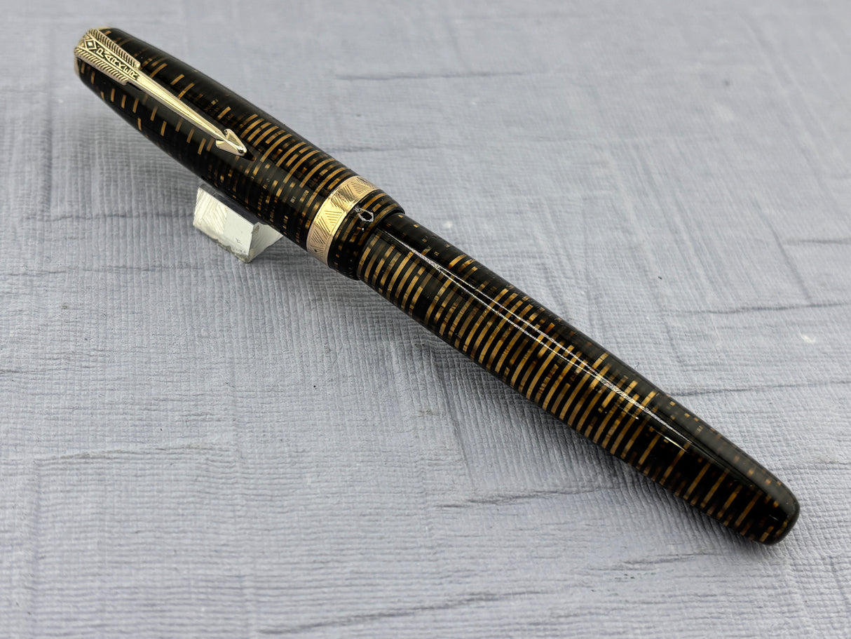 Parker Vacumatic Standard Brown Split Arrow Diamond clip - Fountain Pen