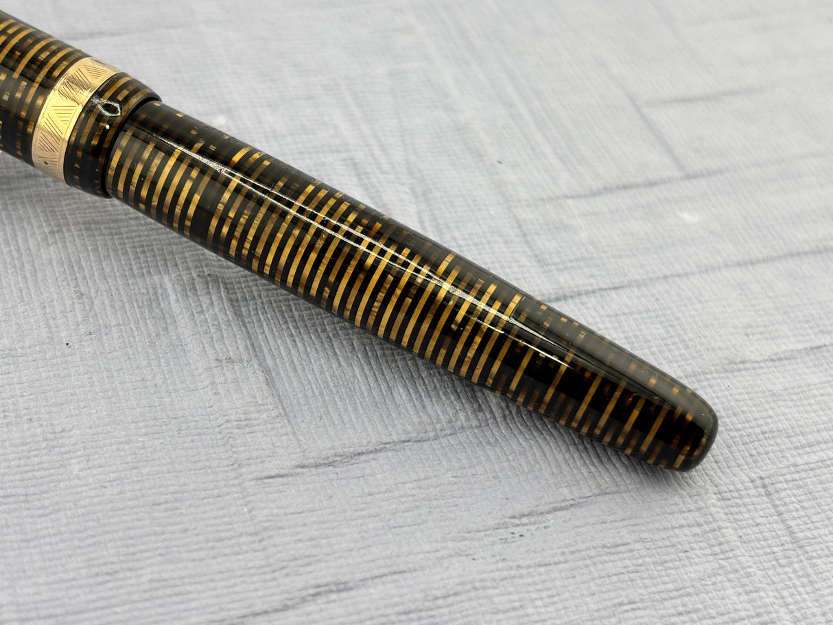 Parker Vacumatic Standard Brown Split Arrow Diamond clip - Fountain Pen