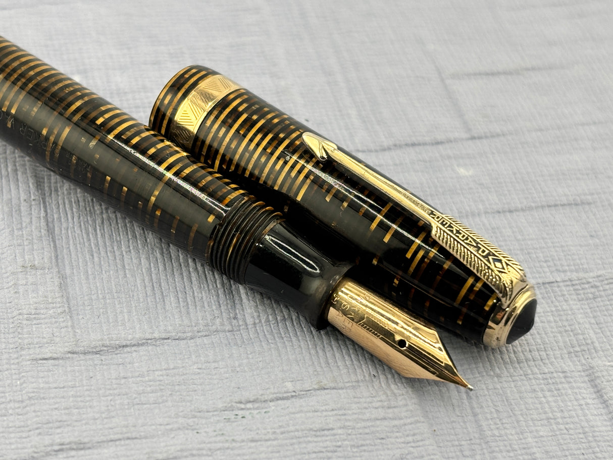 Parker Vacumatic Standard Brown Split Arrow Diamond clip - Fountain Pen