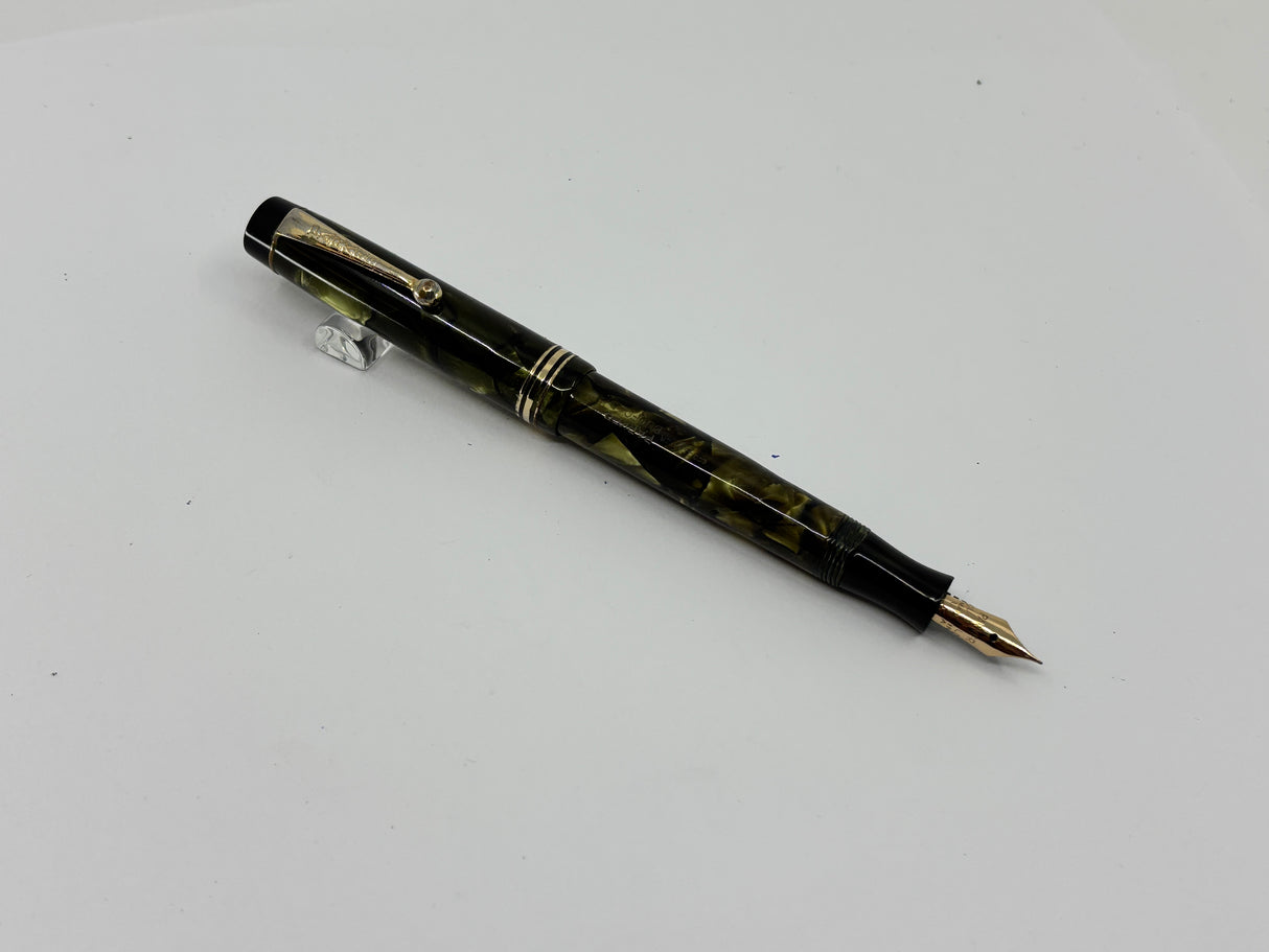 Parker Junior Duofold Streamline Green Marble - circa 1935