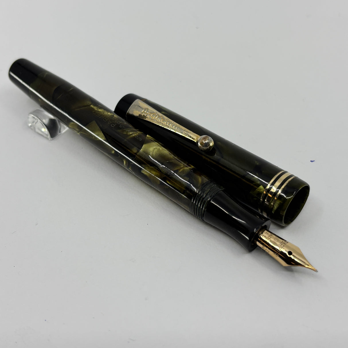 Parker Junior Duofold Streamline Green Marble - circa 1935