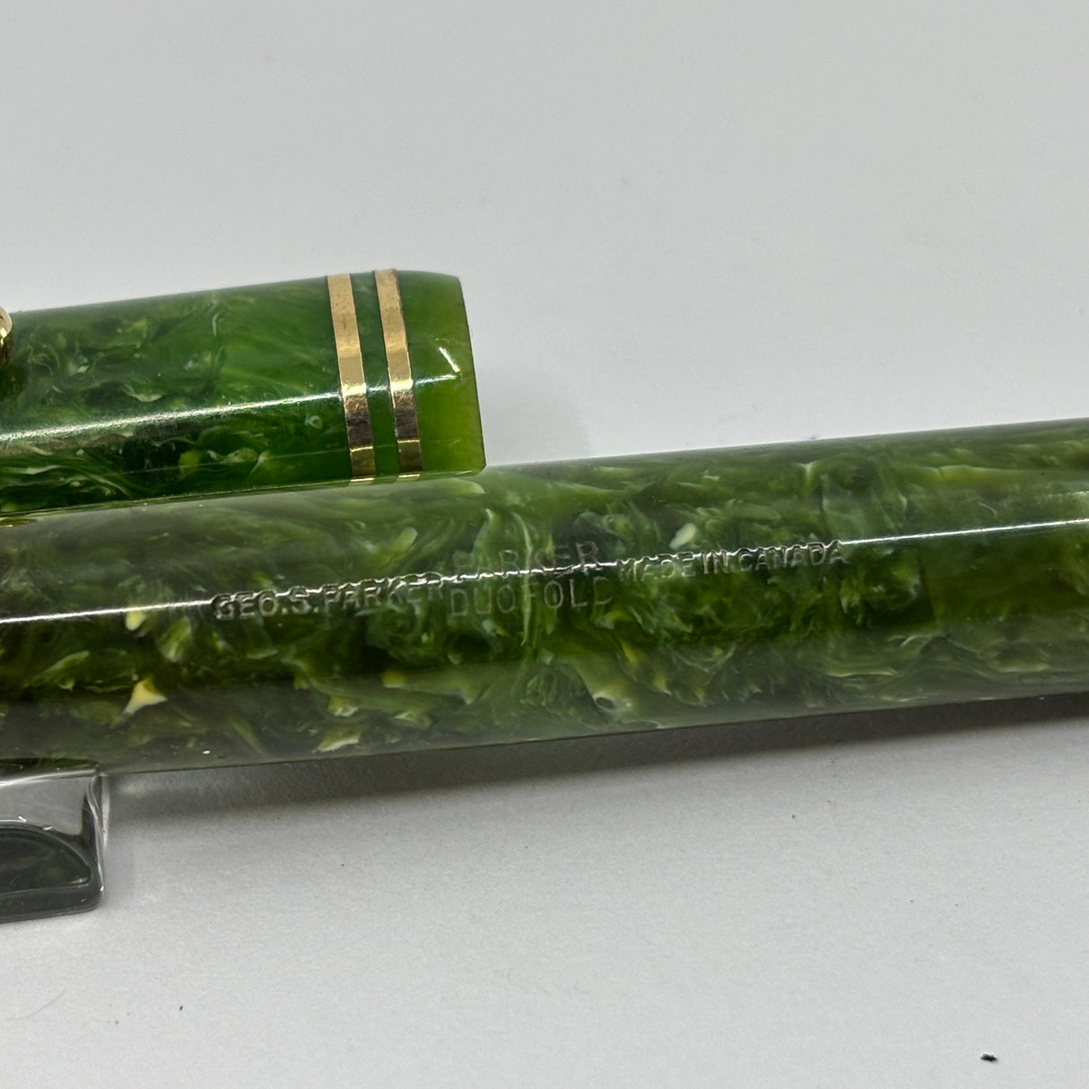 Parker Senior Duofold Canada Streamline Green Jade - circa 1930