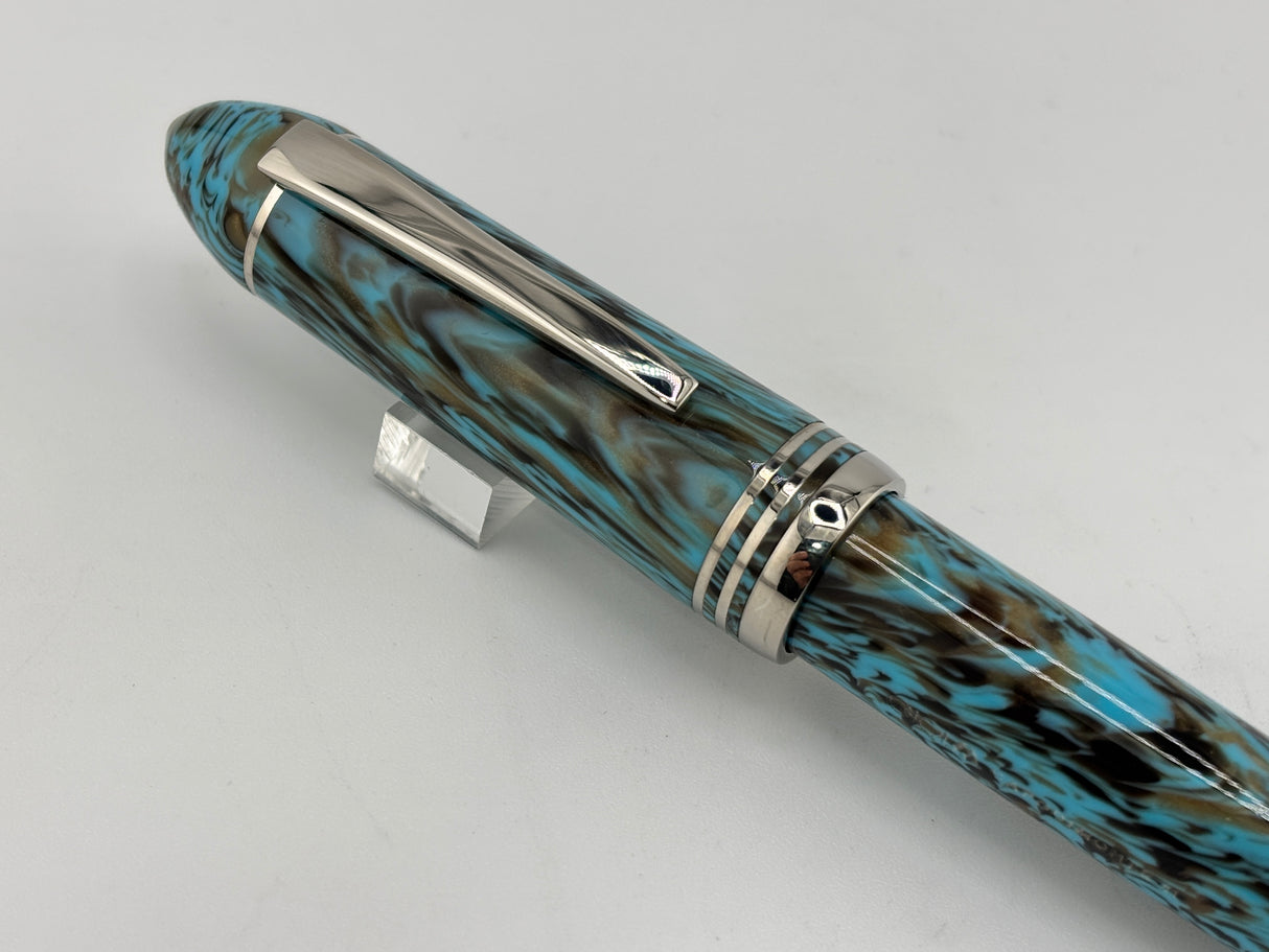 Gioia Capodimonte Blue beautiful pen piston filler - Fountain Pen