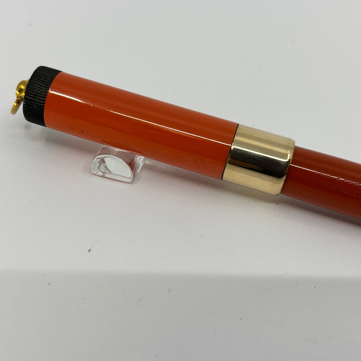 Parker Junior Duofold Orange Ebonite Deluxe wide band - circa 1925
