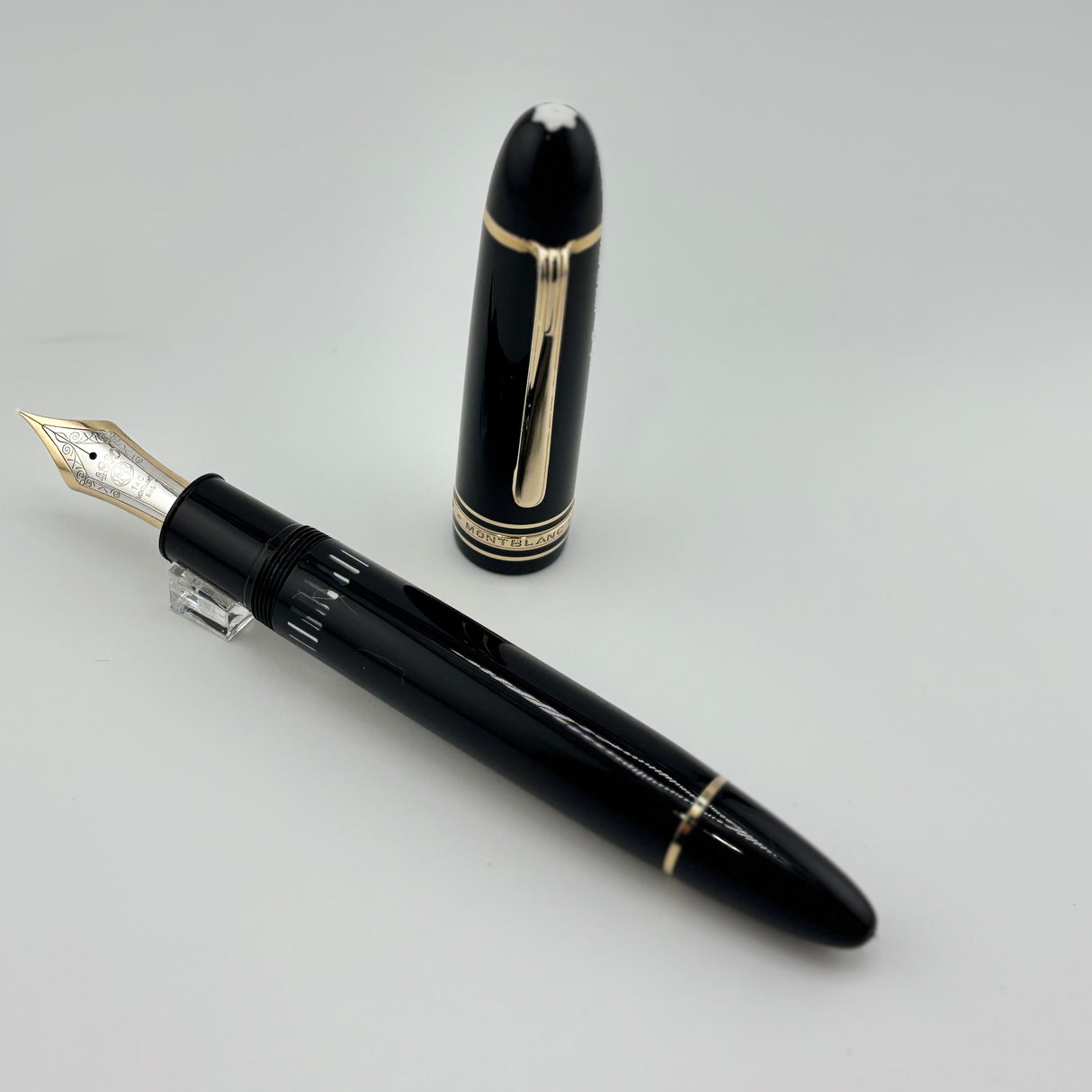 Montblanc 149 Fountain Pen Black - Flexy Extra Fine 14C Gold Nib - Circa 1980s