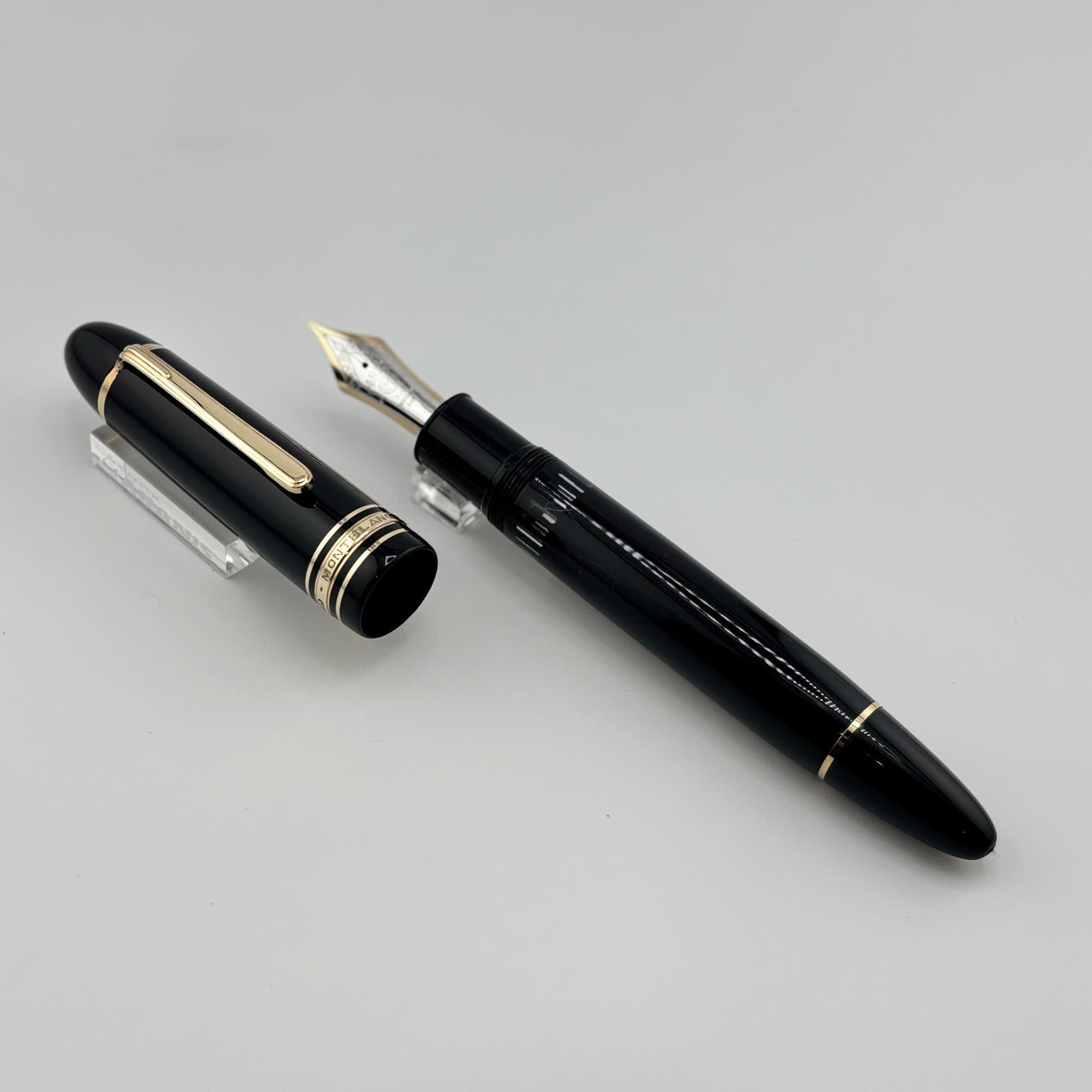 Montblanc 149 Fountain Pen Black - Flexy Extra Fine 14C Gold Nib - Circa 1980s