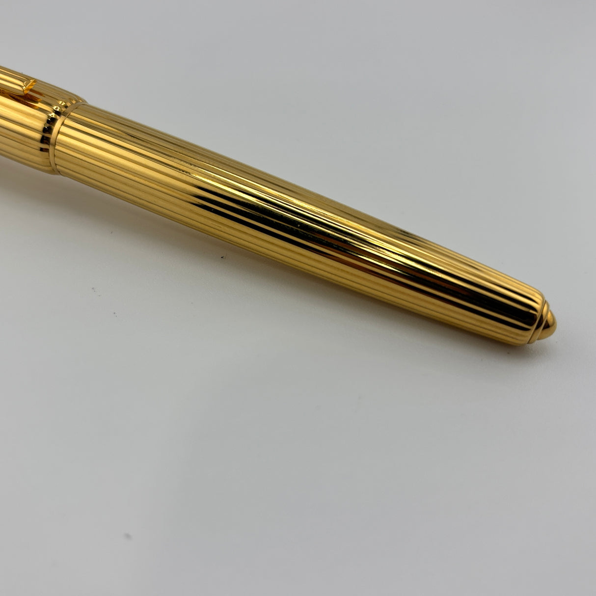 Cartier Pasha Fluted Gold-Plated Rollerball - Heavy 10 Microns Gold Plated - An Icon of Cartier