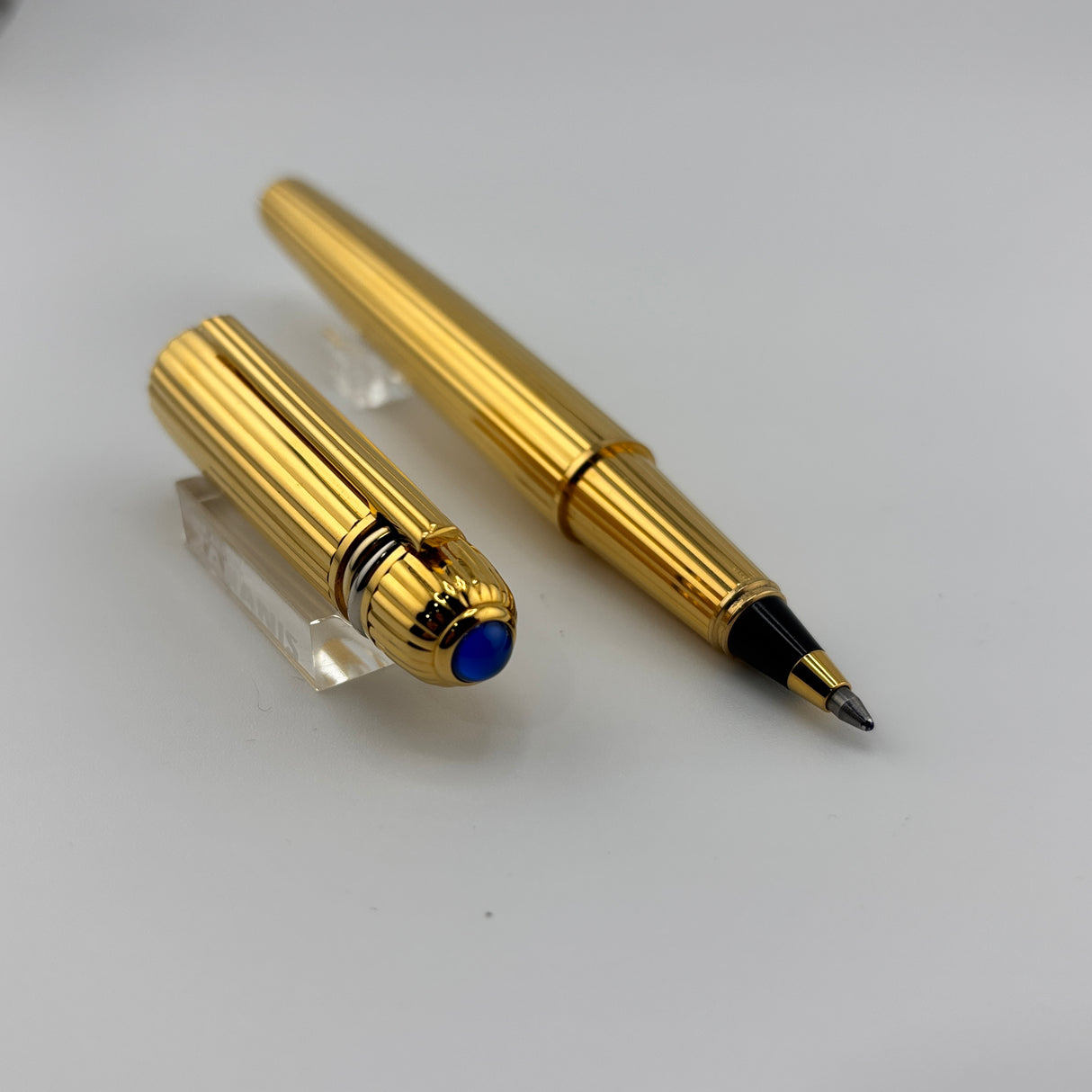 Cartier Pasha Fluted Gold-Plated Rollerball - Heavy 10 Microns Gold Plated - An Icon of Cartier