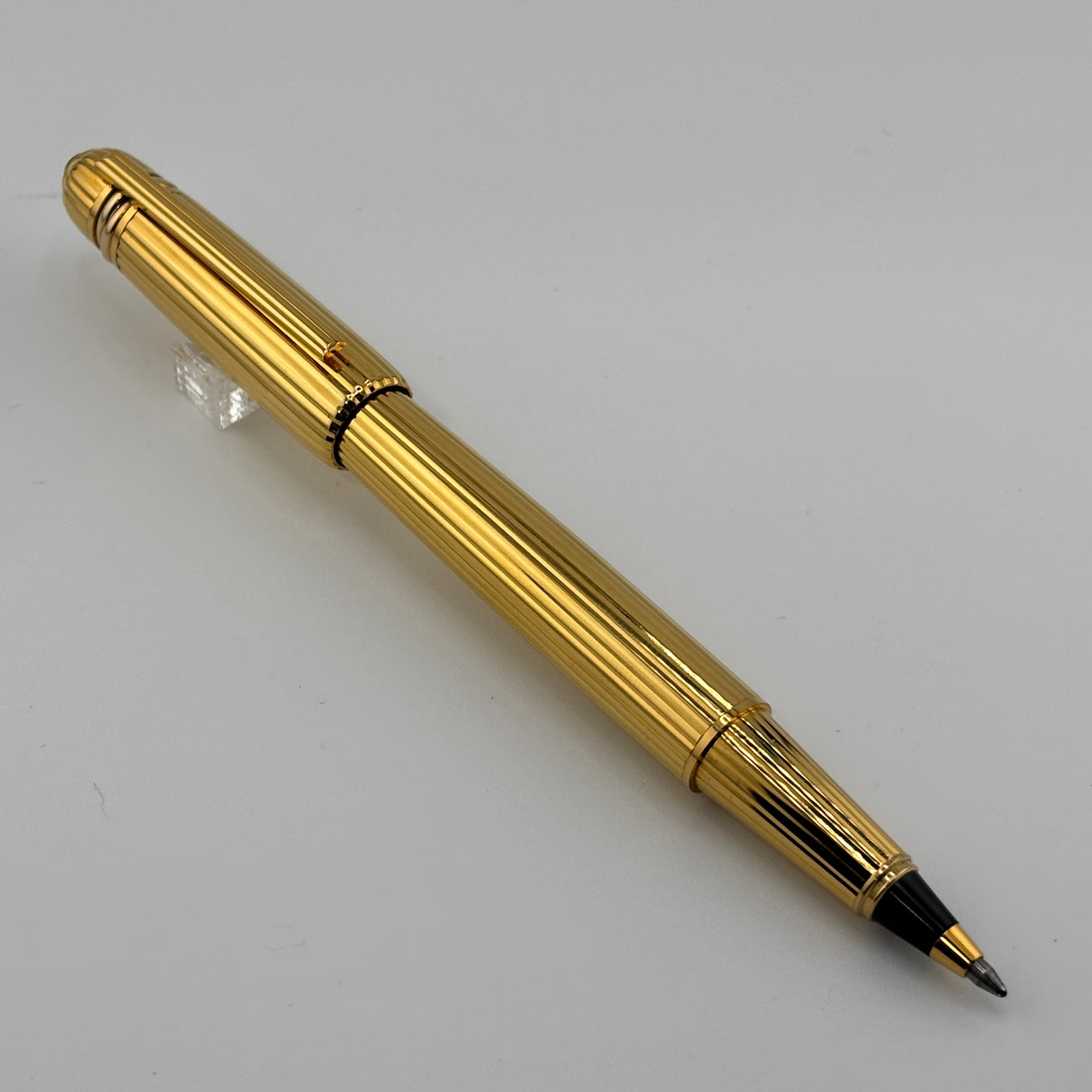 Cartier Pasha Fluted Gold-Plated Rollerball - Heavy 10 Microns Gold Plated - An Icon of Cartier