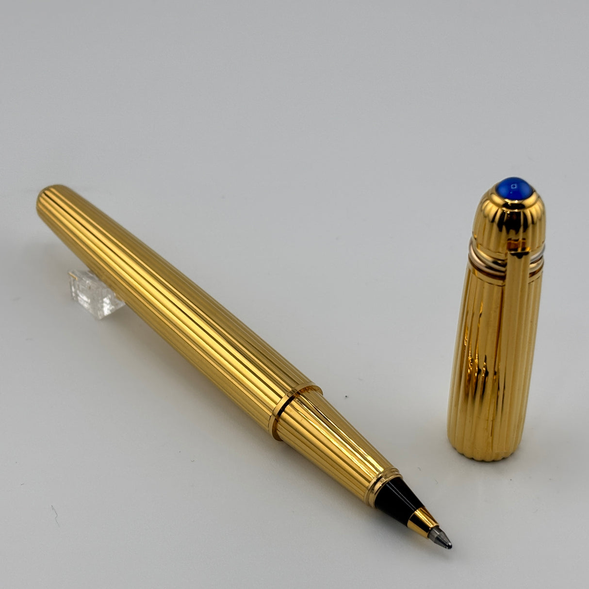 Cartier Pasha Fluted Gold-Plated Rollerball - Heavy 10 Microns Gold Plated - An Icon of Cartier