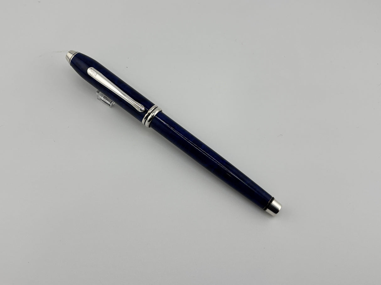 Cross Townsend Cyber Marbled Blue Selectip Rollerball - Made in USA