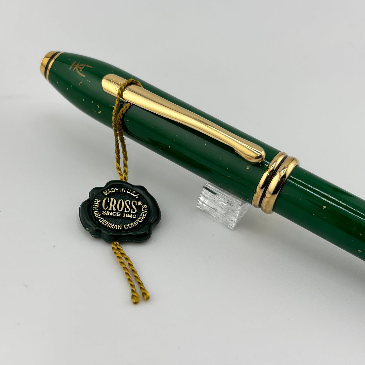 Cross Townsend  Green Jade Special Edition Fountain Pen - Made in USA - Medium 18kt Gold  Nib