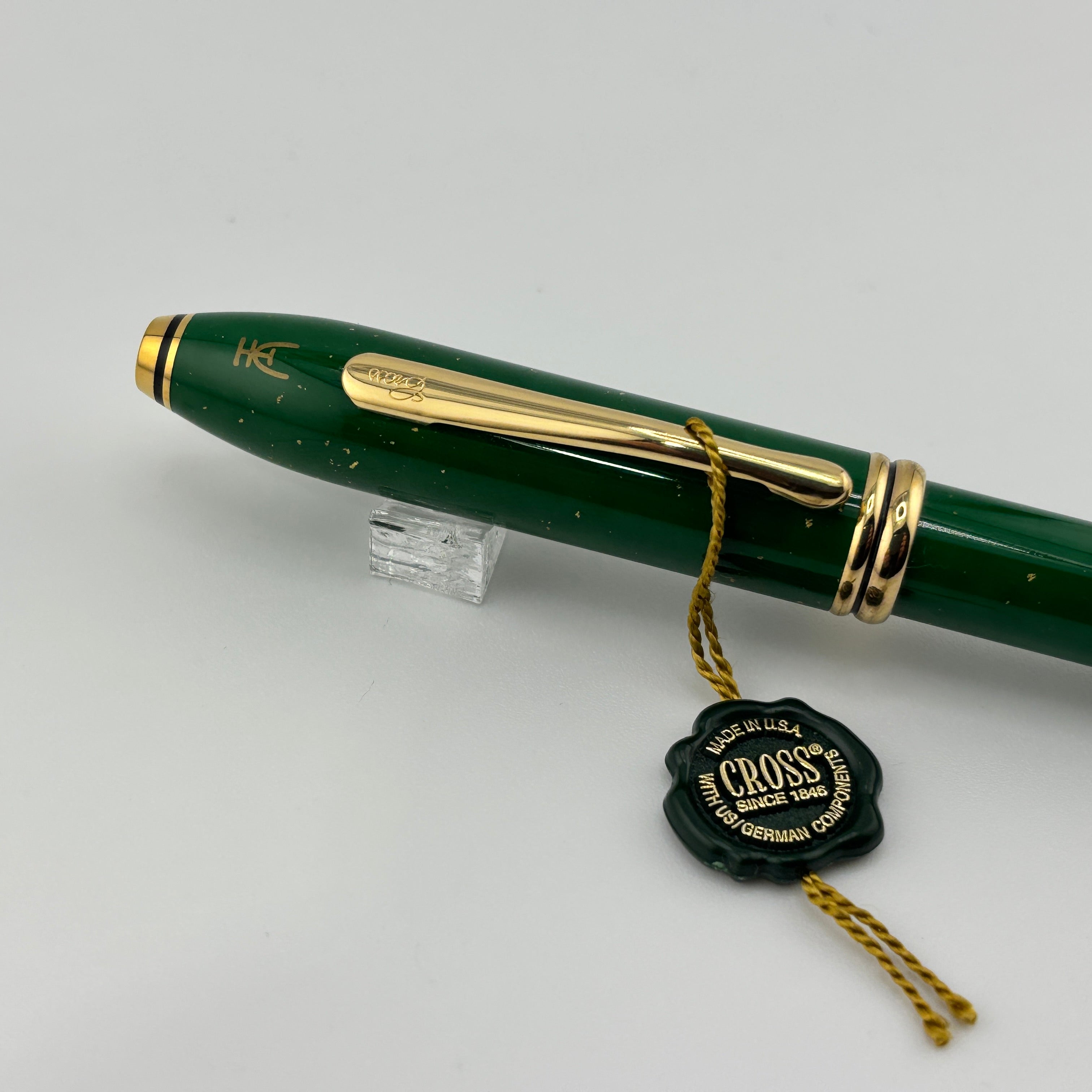Cross Townsend  Green Jade Special Edition Fountain Pen - Made in USA - Medium 18kt Gold  Nib