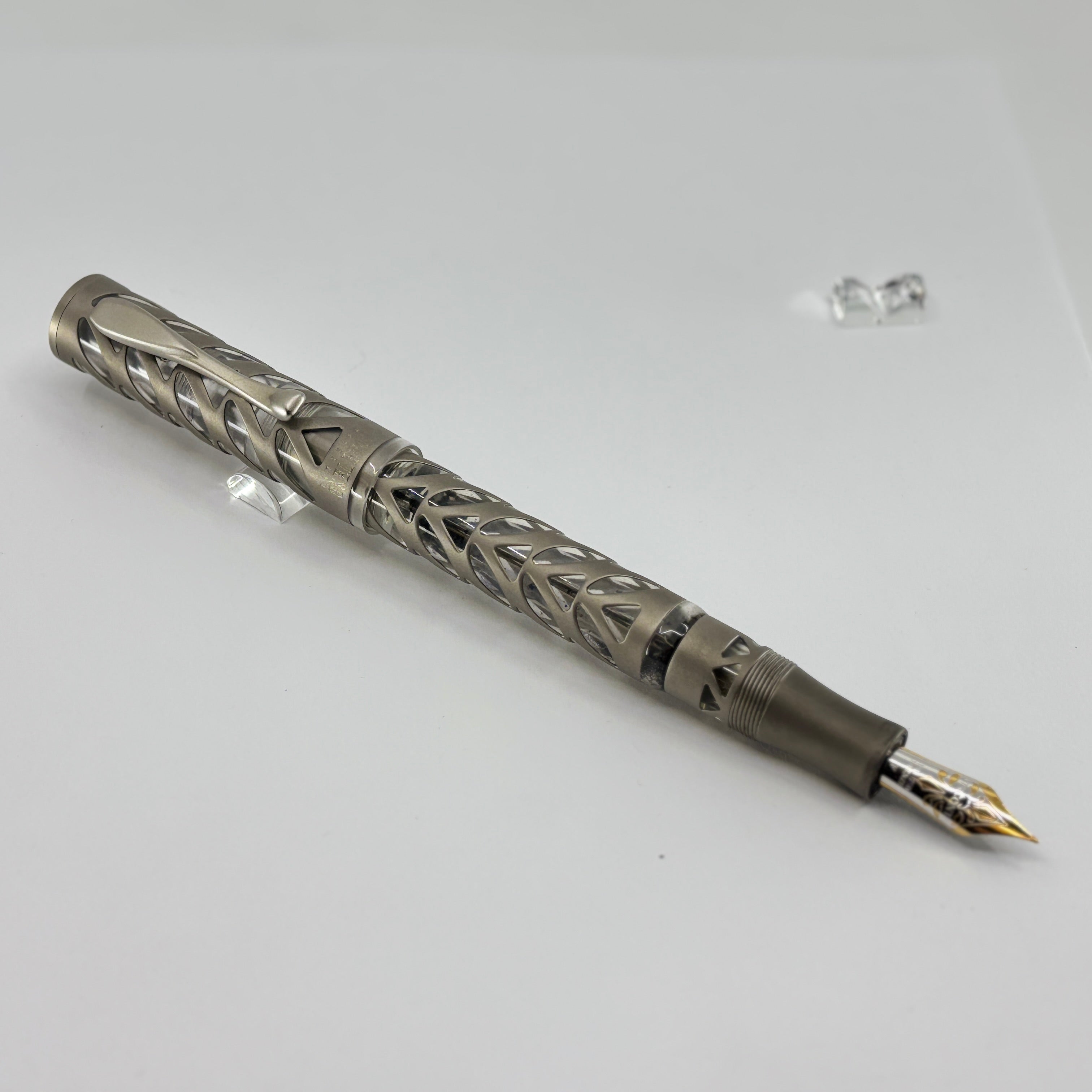 Visconti Titanium Skeleton Limited Edition Fountain Pen - Fine 18kt Gold  Nib