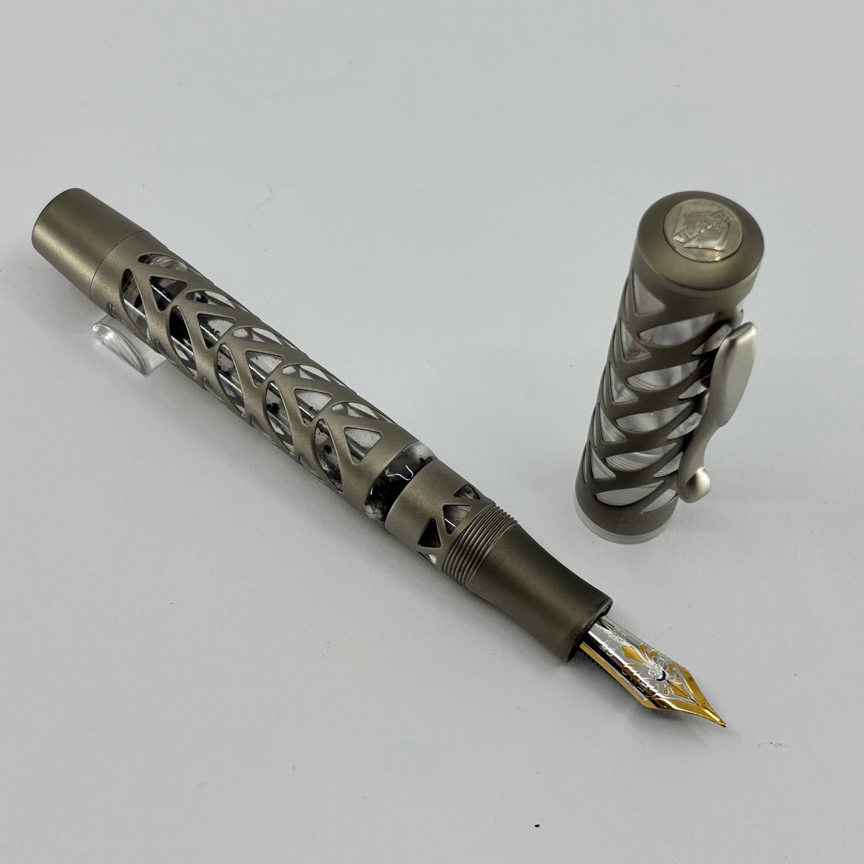 Visconti Titanium Skeleton Limited Edition Fountain Pen - Fine 18kt Gold  Nib