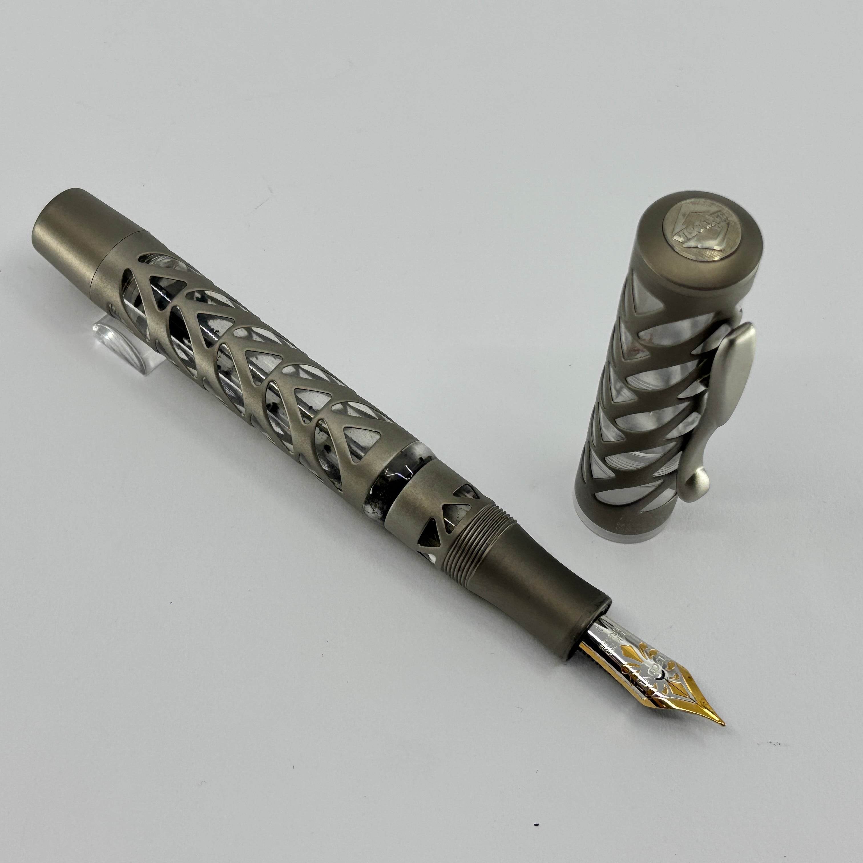 Visconti Titanium Skeleton Limited Edition Fountain Pen - Fine 18kt Gold  Nib