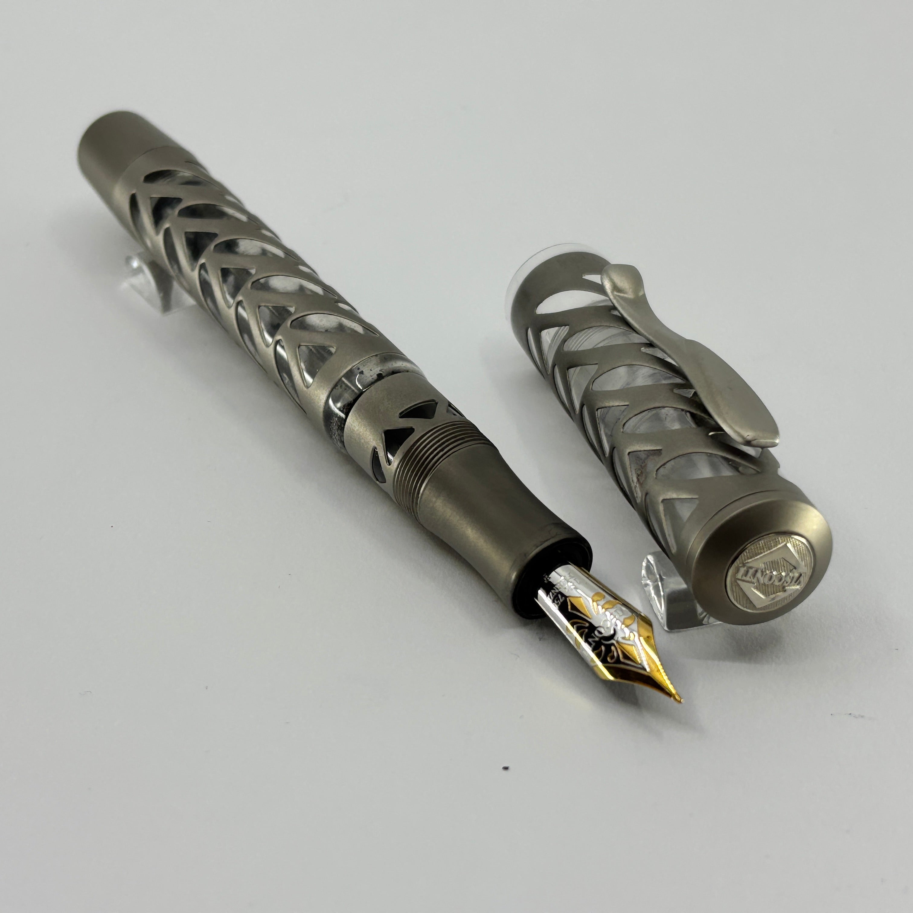 Visconti Titanium Skeleton Limited Edition Fountain Pen - Fine 18kt Gold  Nib