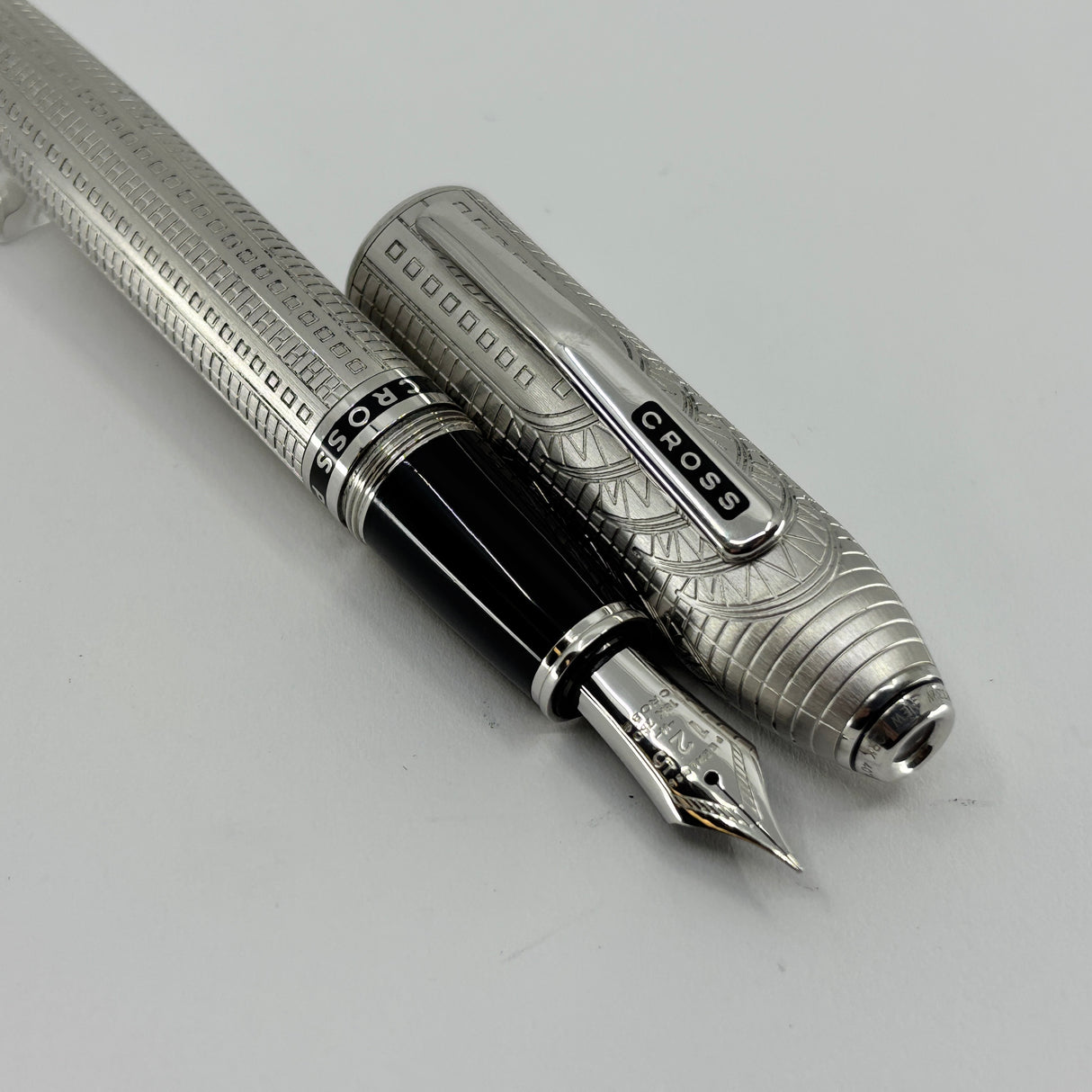 Cross Peerless Intricately Engraved Limited Production NYC Fountain Pen - Broad 18kt Gold Nib