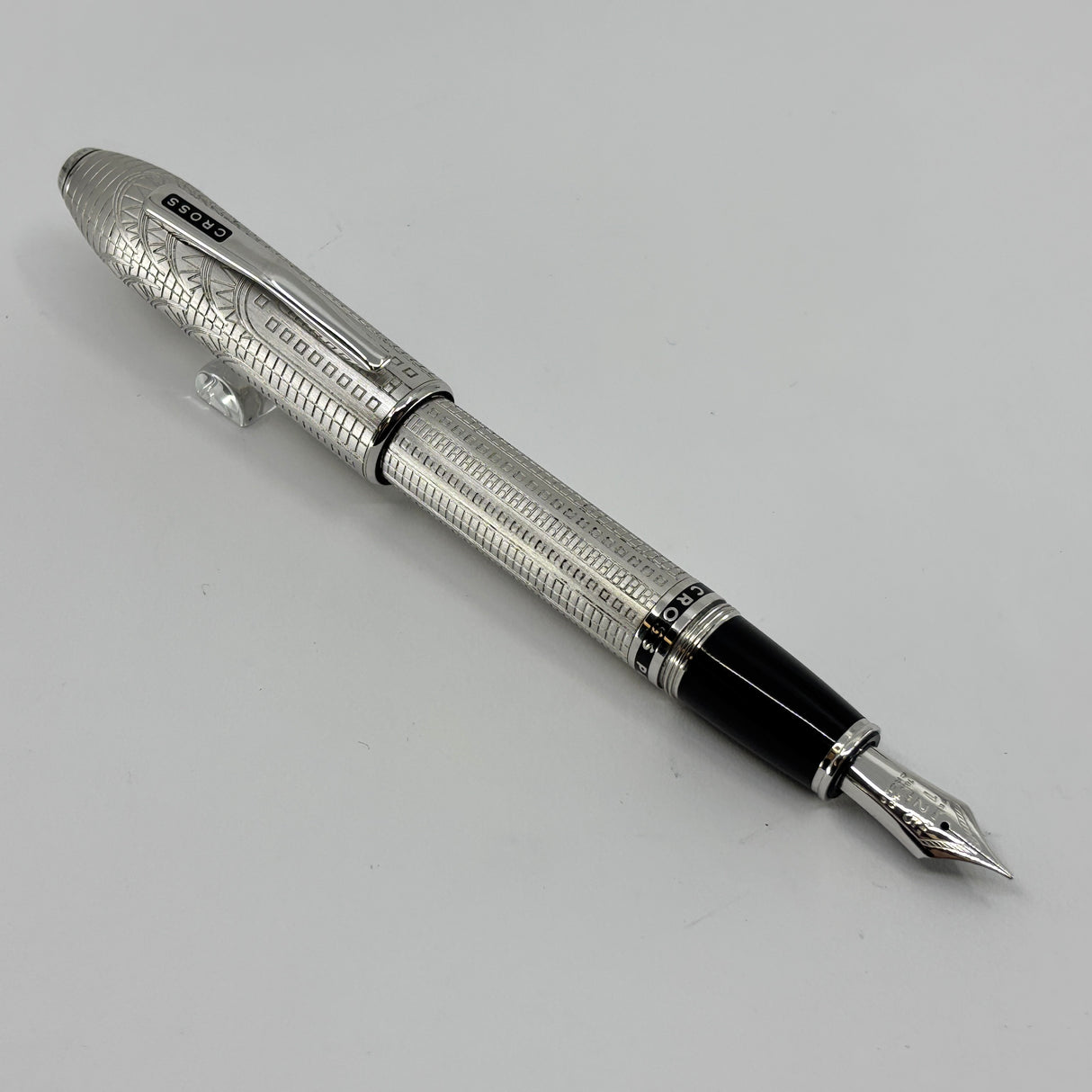 Cross Peerless Intricately Engraved Limited Production NYC Fountain Pen - Broad 18kt Gold Nib