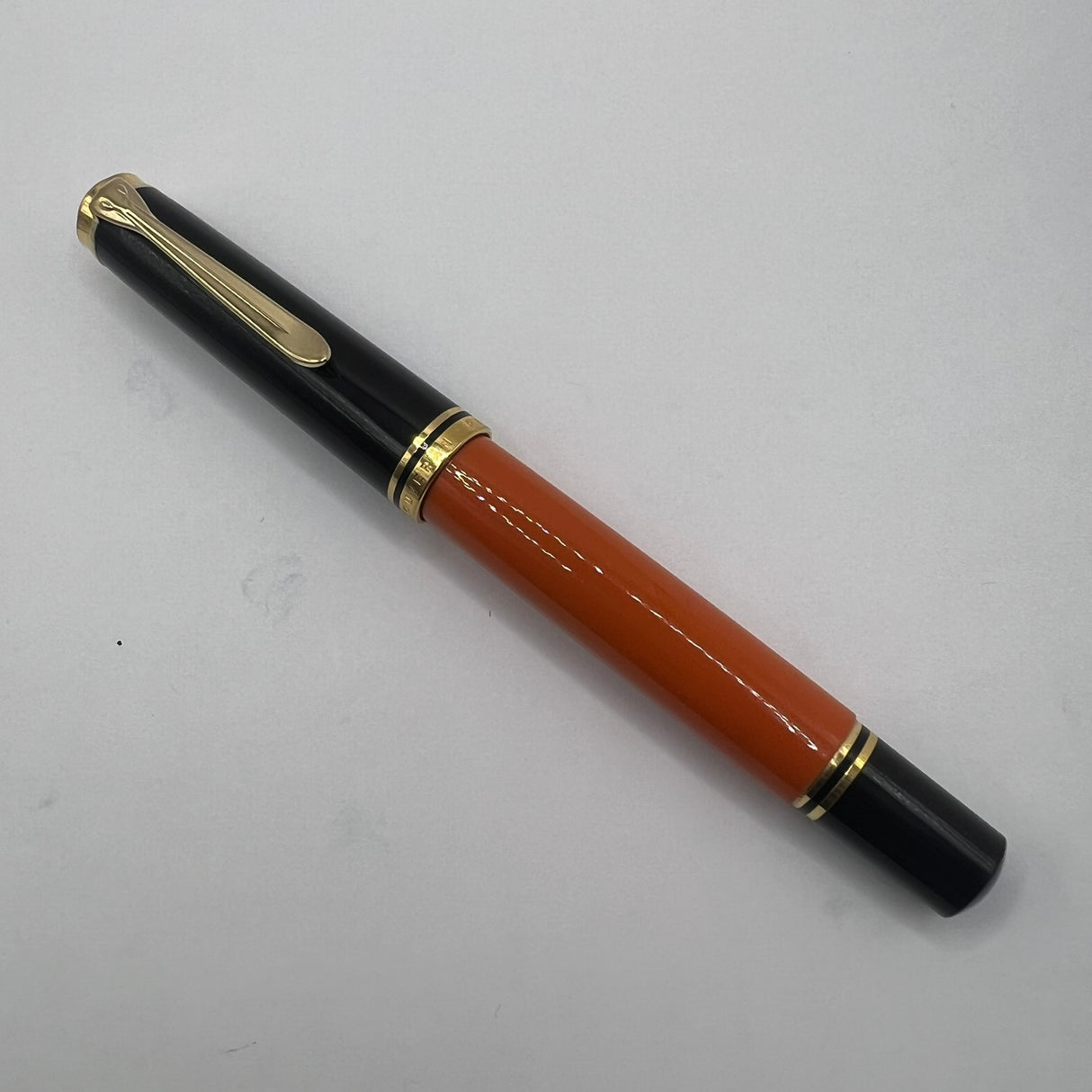 Pelikan M800 Souveran Burnt Orange Fountain Pen - Medium 18kt Gold Nib
