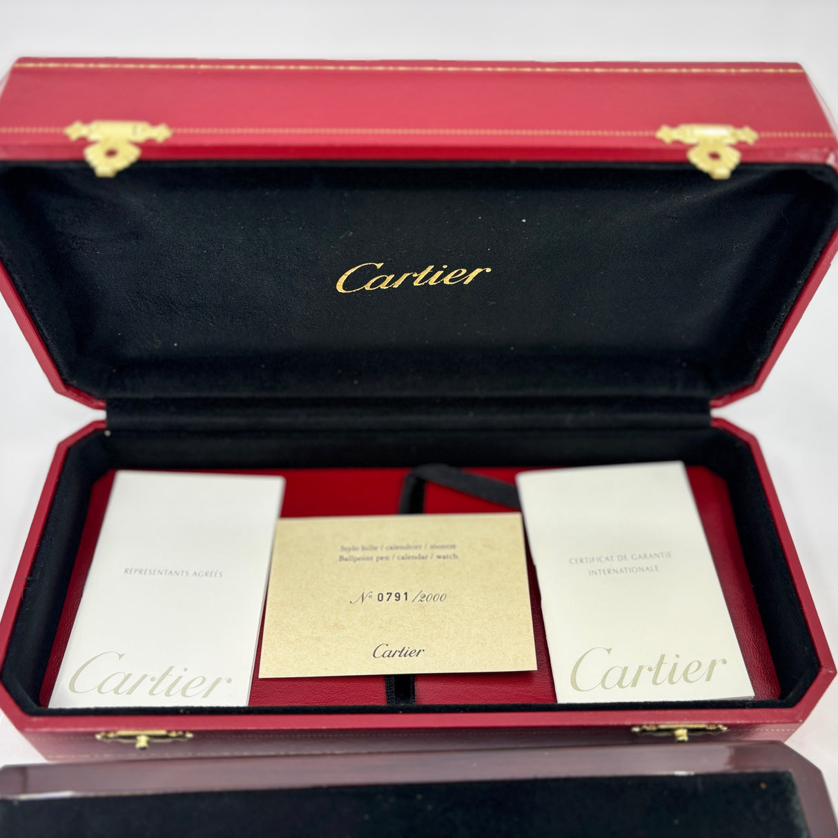 Cartier 2000 Limited Edition Ballpoint Pen with Swiss Made Watch and Perpetual Calendar