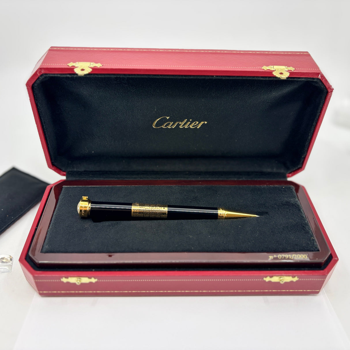 Cartier 2000 Limited Edition Ballpoint Pen with Swiss Made Watch and Perpetual Calendar
