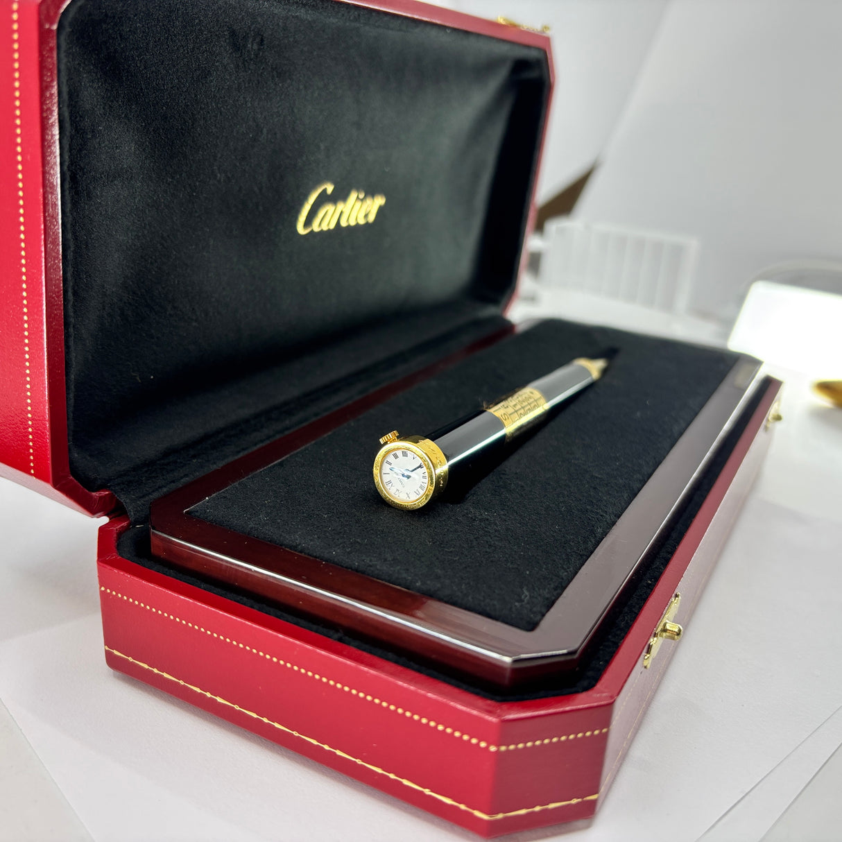 Cartier 2000 Limited Edition Ballpoint Pen with Swiss Made Watch and Perpetual Calendar