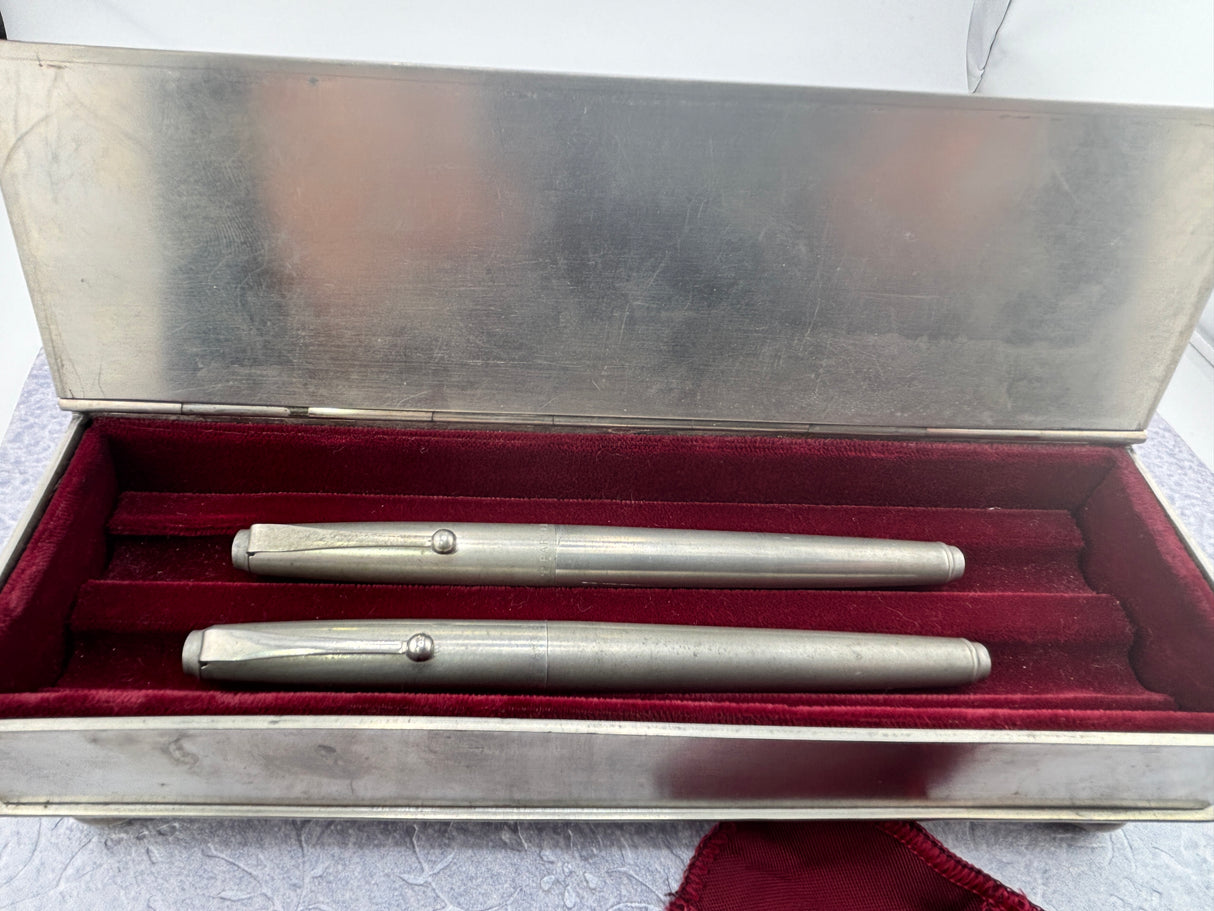 PARKER 75 Americana Pewter Set Bicentenial - Wonderful set in new condition and all complete of accessories