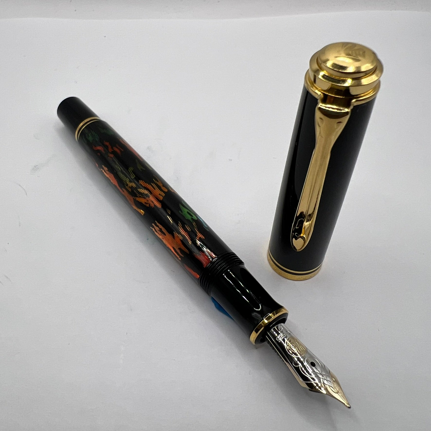 Pelikan M600 Art Collection Glauco Cambon Fountain Pen   - Fine 14kt Gold Nib