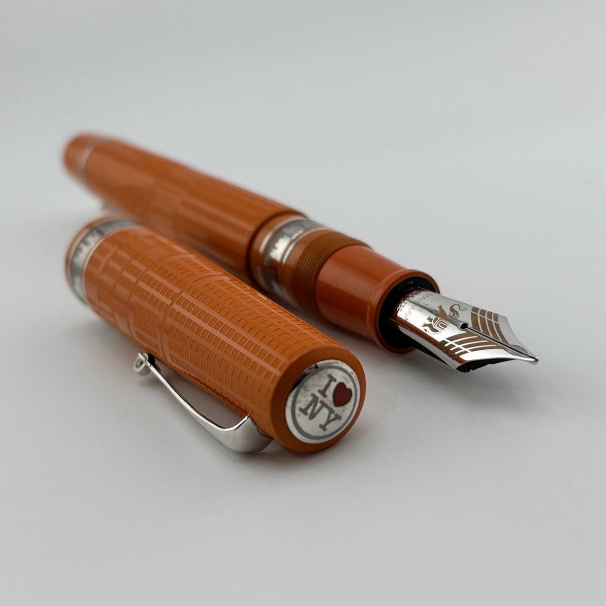 ASC Armando Simoni Club Bologna Extra "I Love New York" Chrysler Building Chased Orange Ebonite