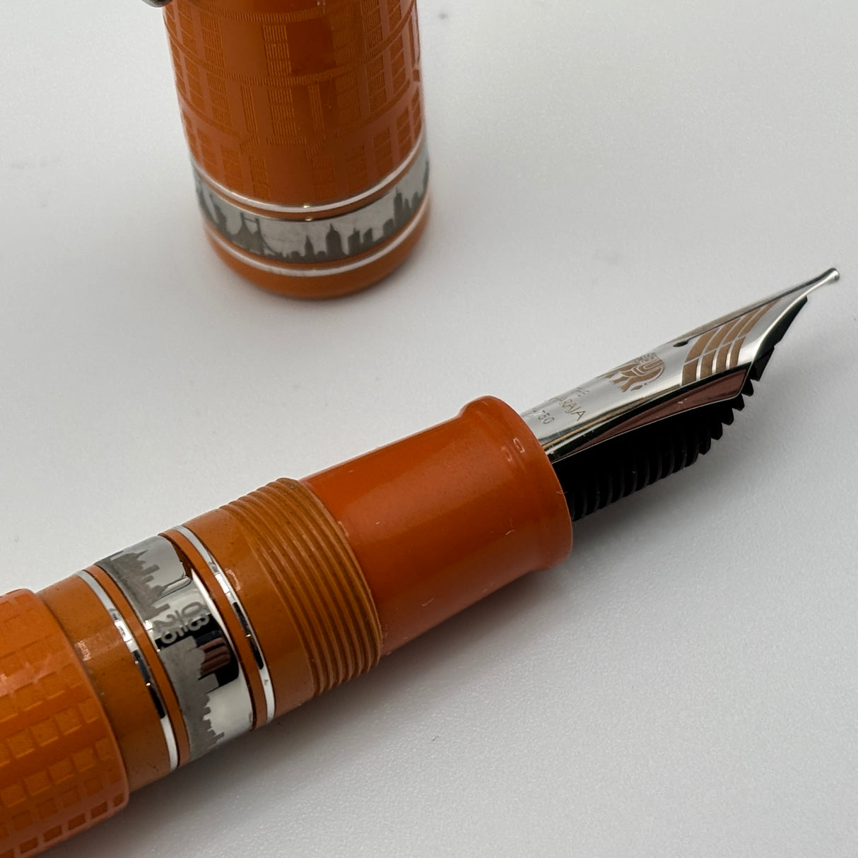 ASC Armando Simoni Club Bologna Extra "I Love New York" Chrysler Building Chased Orange Ebonite