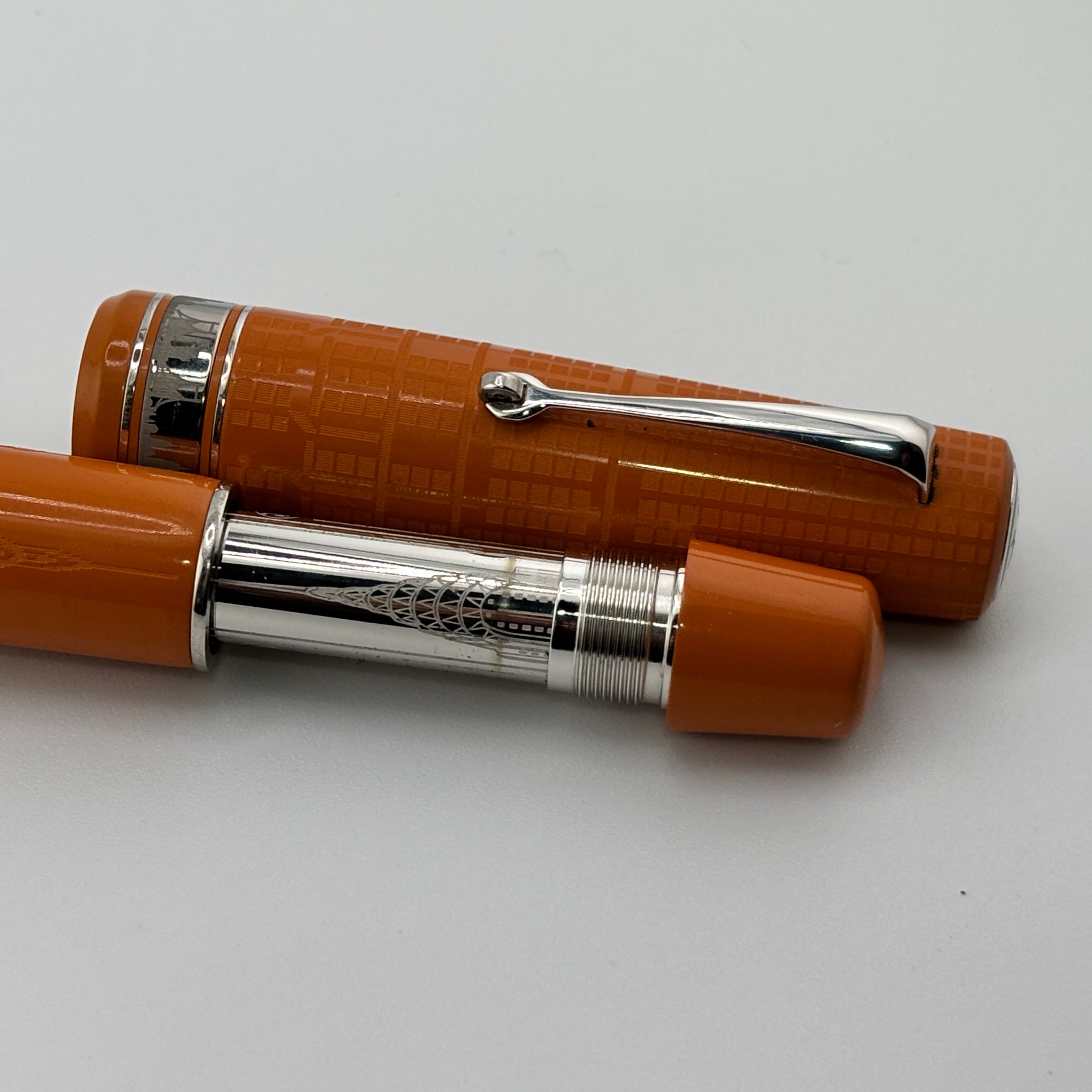 ASC Armando Simoni Club Bologna Extra "I Love New York" Chrysler Building Chased Orange Ebonite