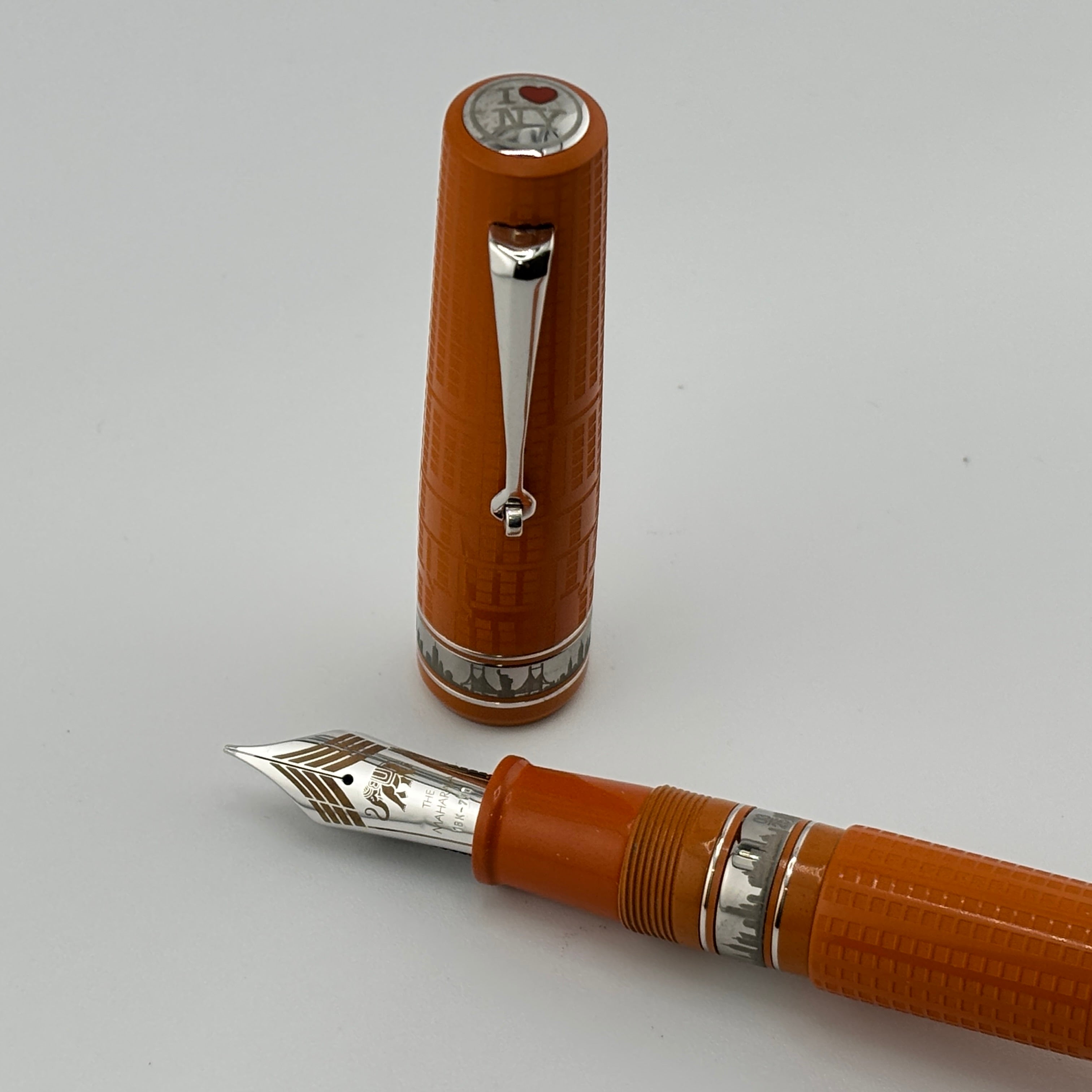 ASC Armando Simoni Club Bologna Extra "I Love New York" Chrysler Building Chased Orange Ebonite