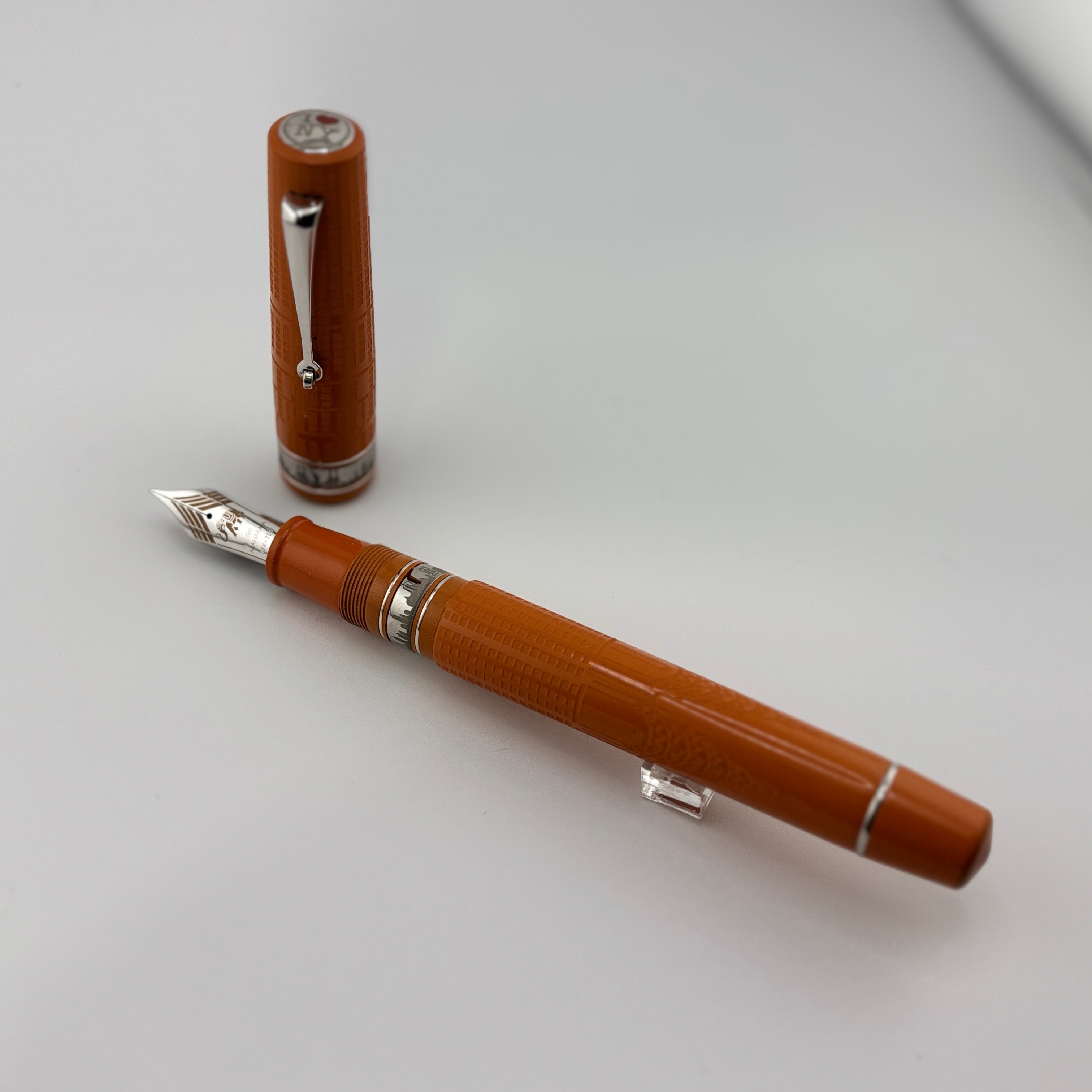 ASC Armando Simoni Club Bologna Extra "I Love New York" Chrysler Building Chased Orange Ebonite