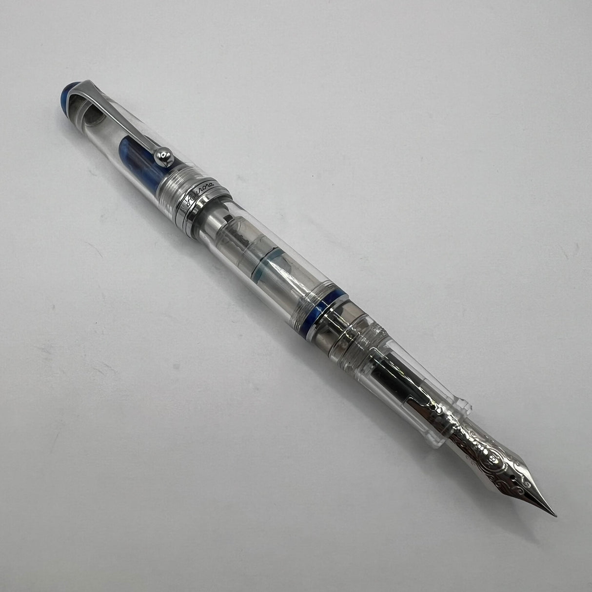 Aurora 88 Minerali Azurite Demonstrator Limited Edition Fountain Pen - Extra Fine 18kt Gold Nib